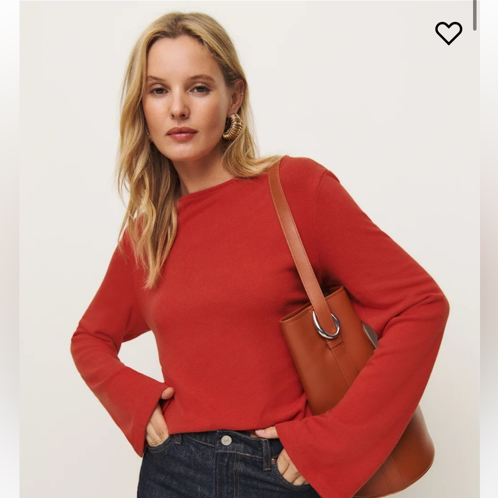 Reformation Red Crew Neck Sweater